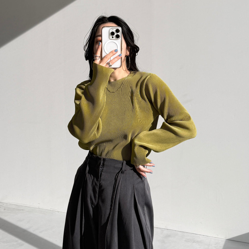 daily daily super stretch pleats one piece / black [FREE or LONG]プチハイ main image 0