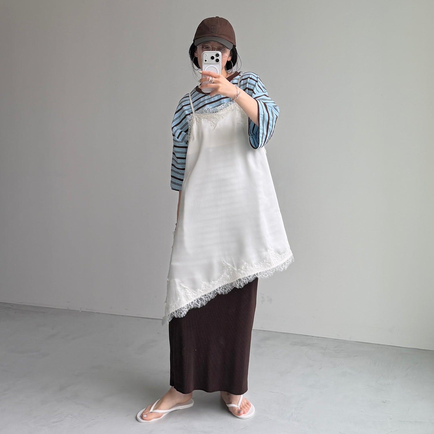 milky lace camisole / ivory