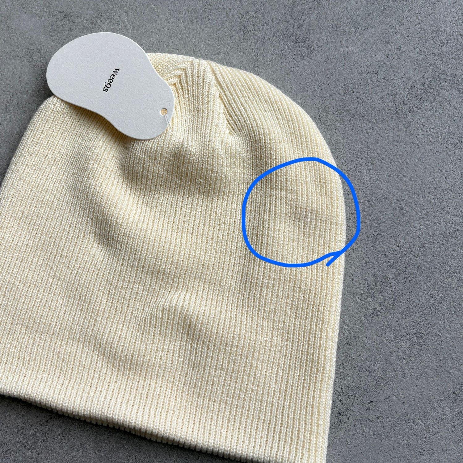 【SAMPLE】buddy beanie / ivory （LARGEサイズ ）