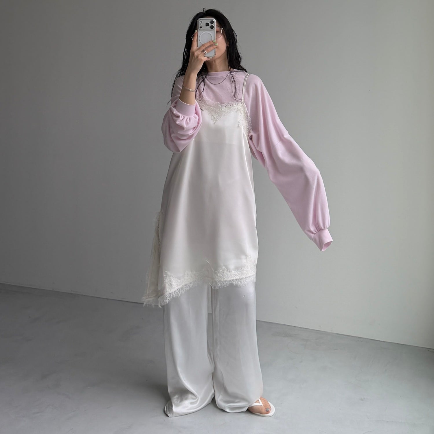 milky lace camisole / ivory