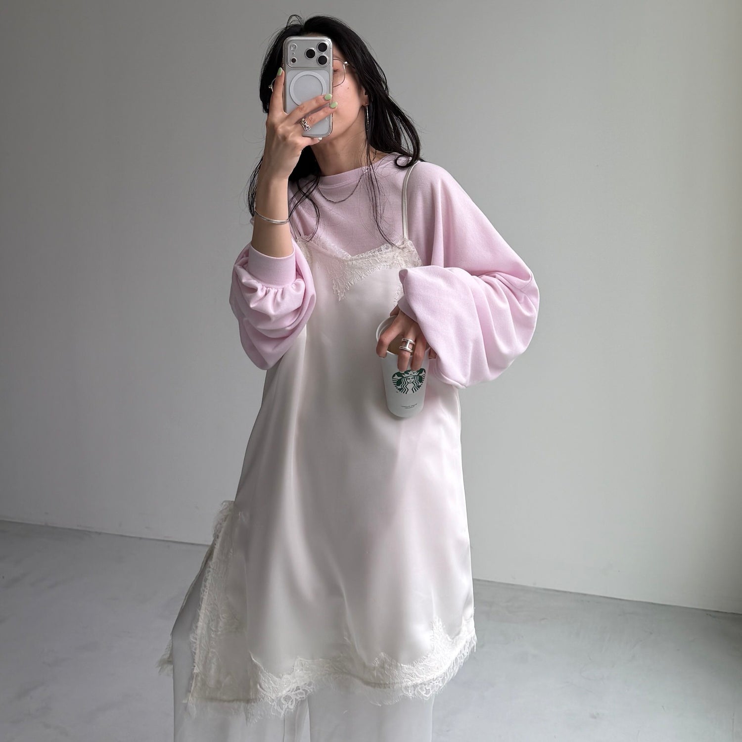 milky lace camisole / ivory
