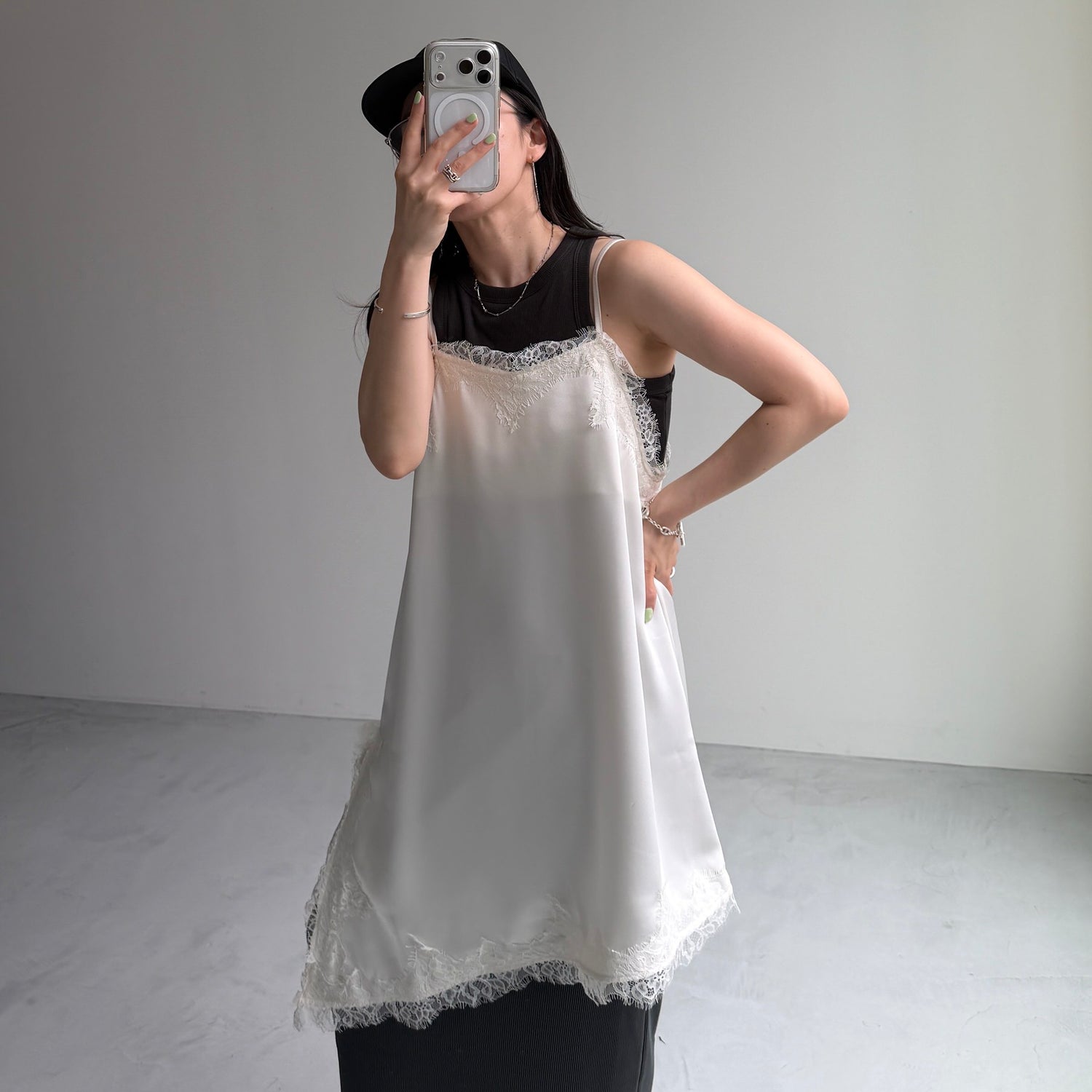 milky lace camisole / ivory