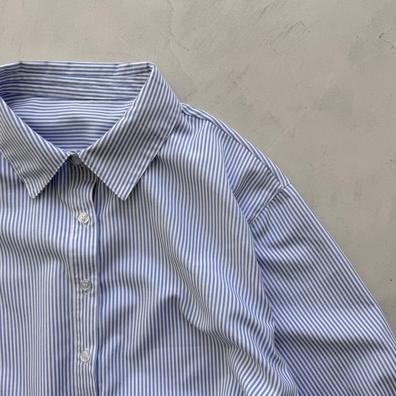 KOSHIMAKI stripe shirt / blue