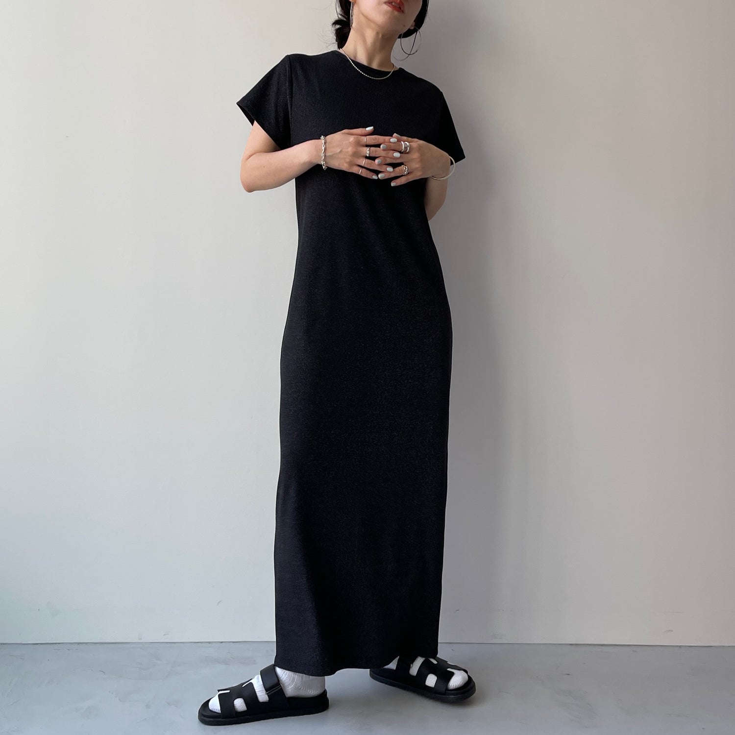 shape up lame one piece / black [2size]