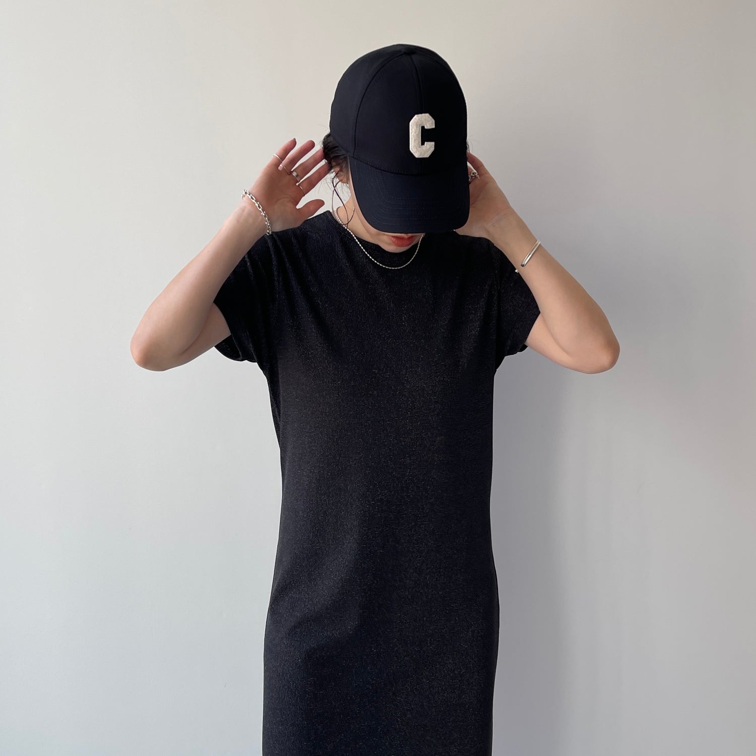 shape up lame one piece / black [2size]