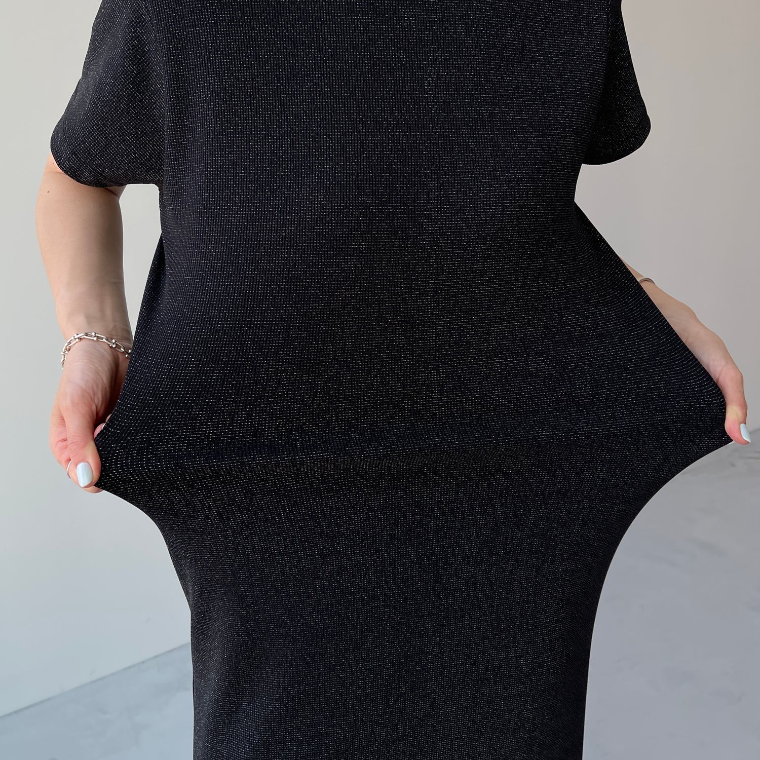 shape up lame one piece / black [2size]