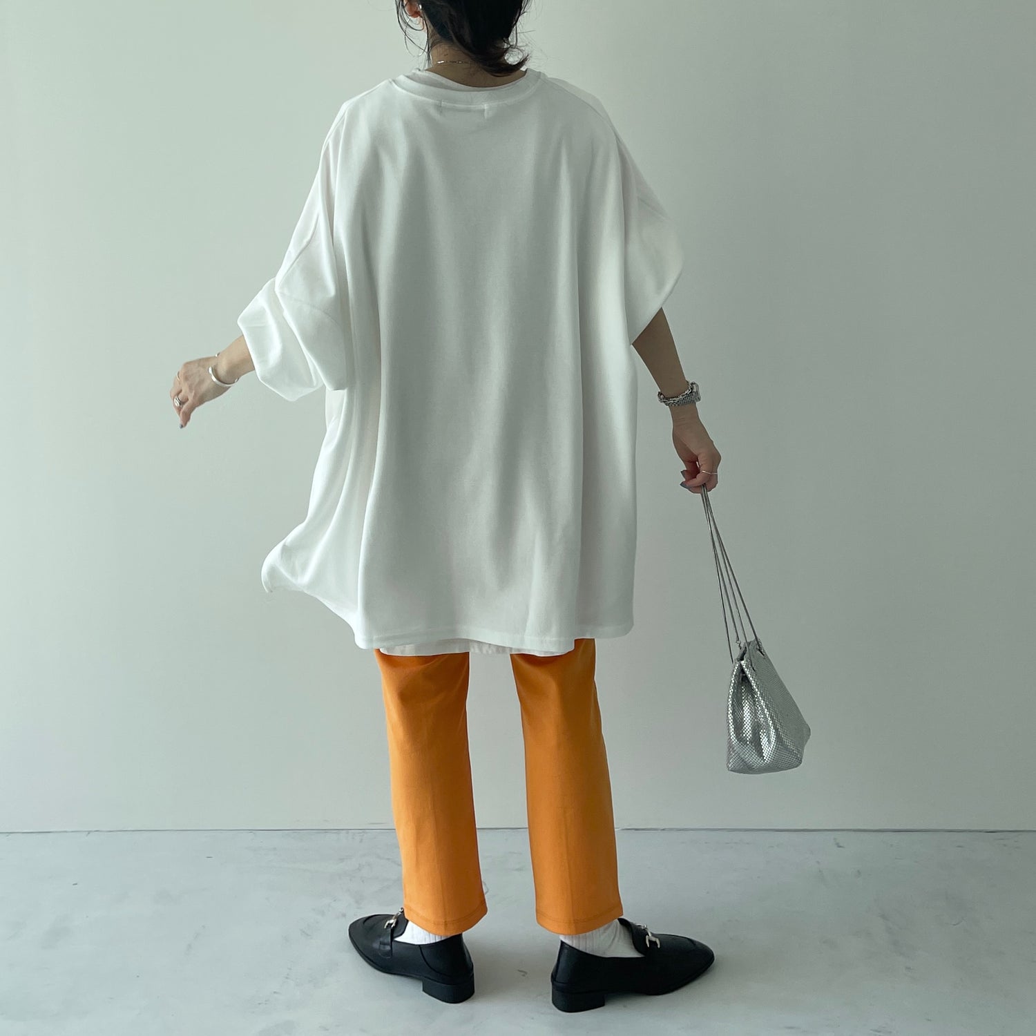 center line relax sweat pants / orange