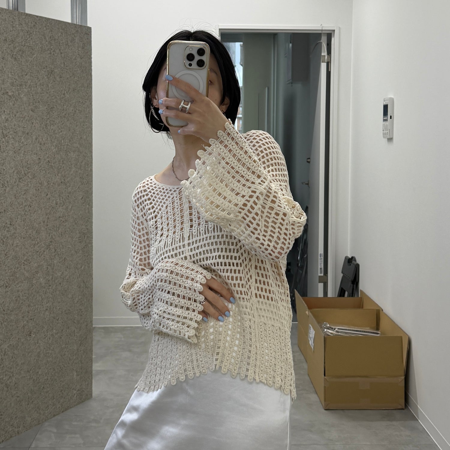 【SAMPLE】mesh tops / beige