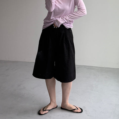 【SAMPLE】onni half pants / black