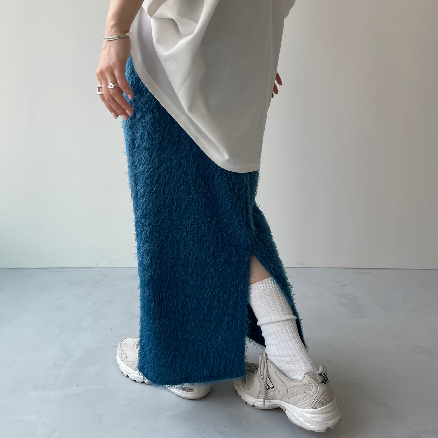 mop skirt / blue [2size]