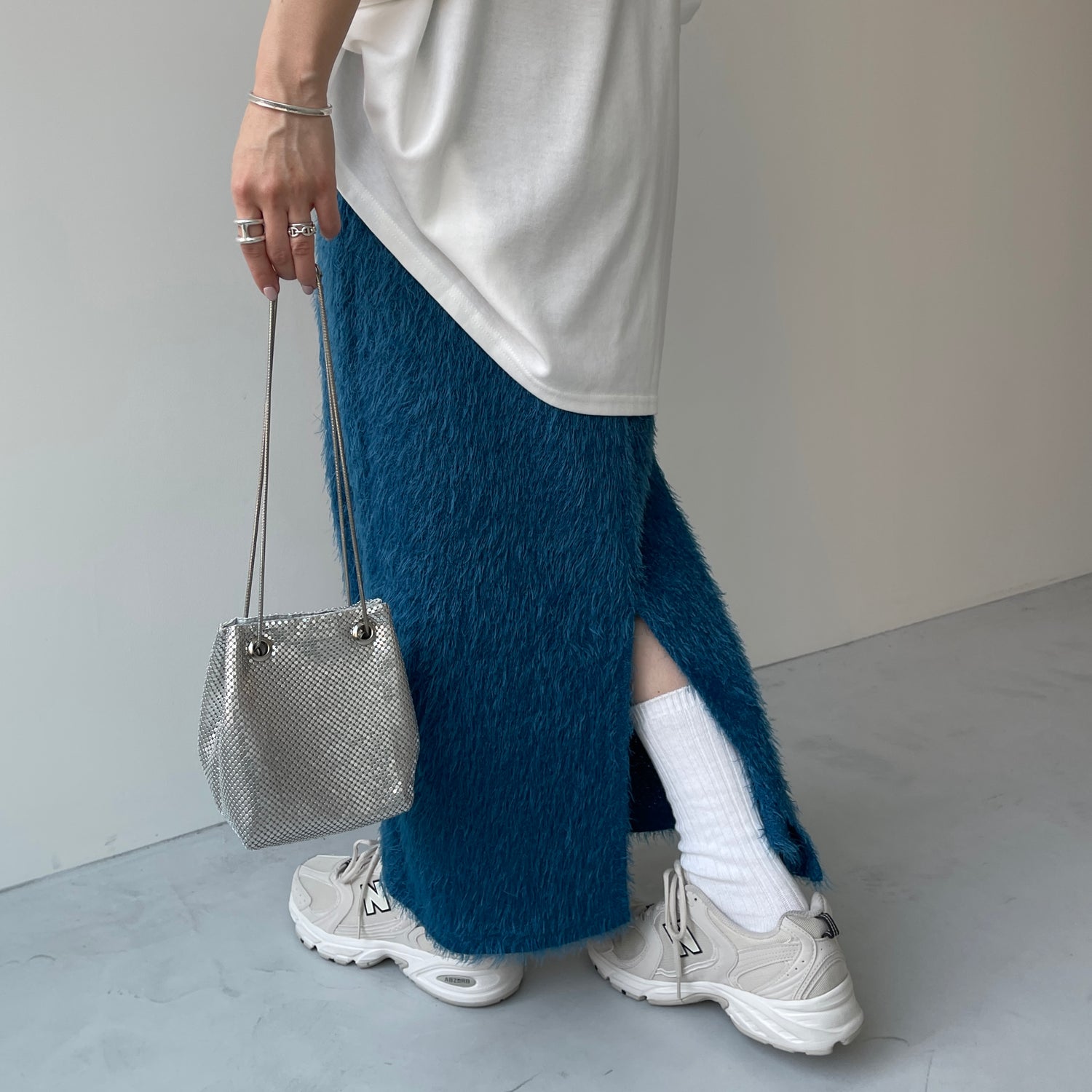 mop skirt / blue [2size]