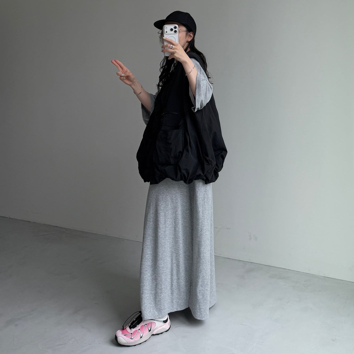 HANSODE super loose light sweatee one piece / gray [3size]