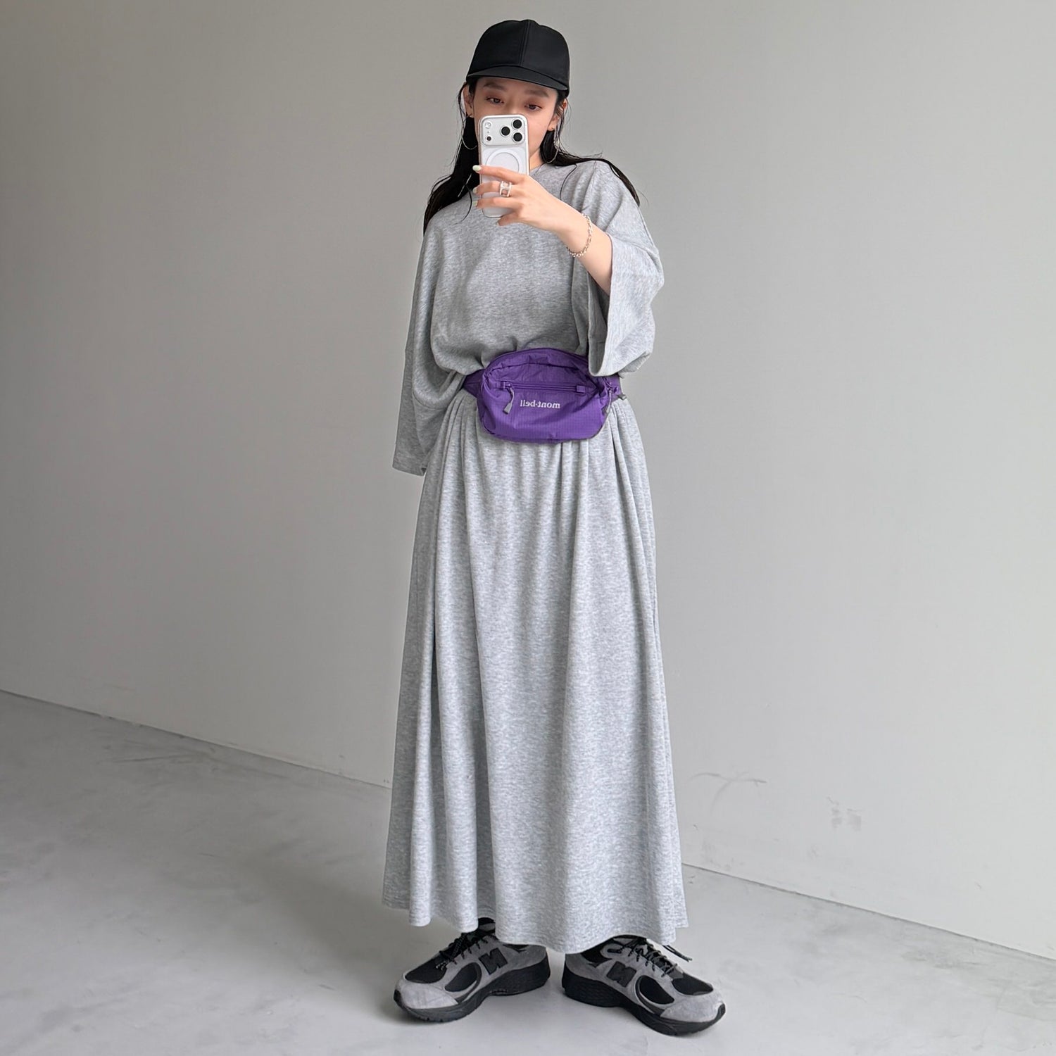 HANSODE super loose light sweatee one piece / gray [3size]