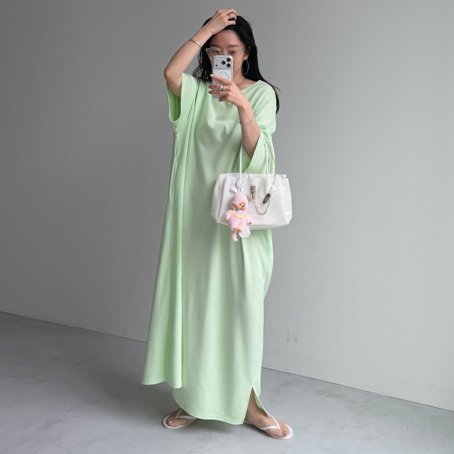 HANSODE super loose light sweatee one piece / mint [3size]