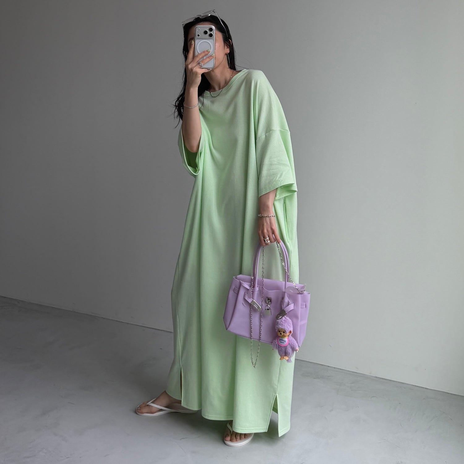 HANSODE super loose light sweatee one piece / mint [3size]