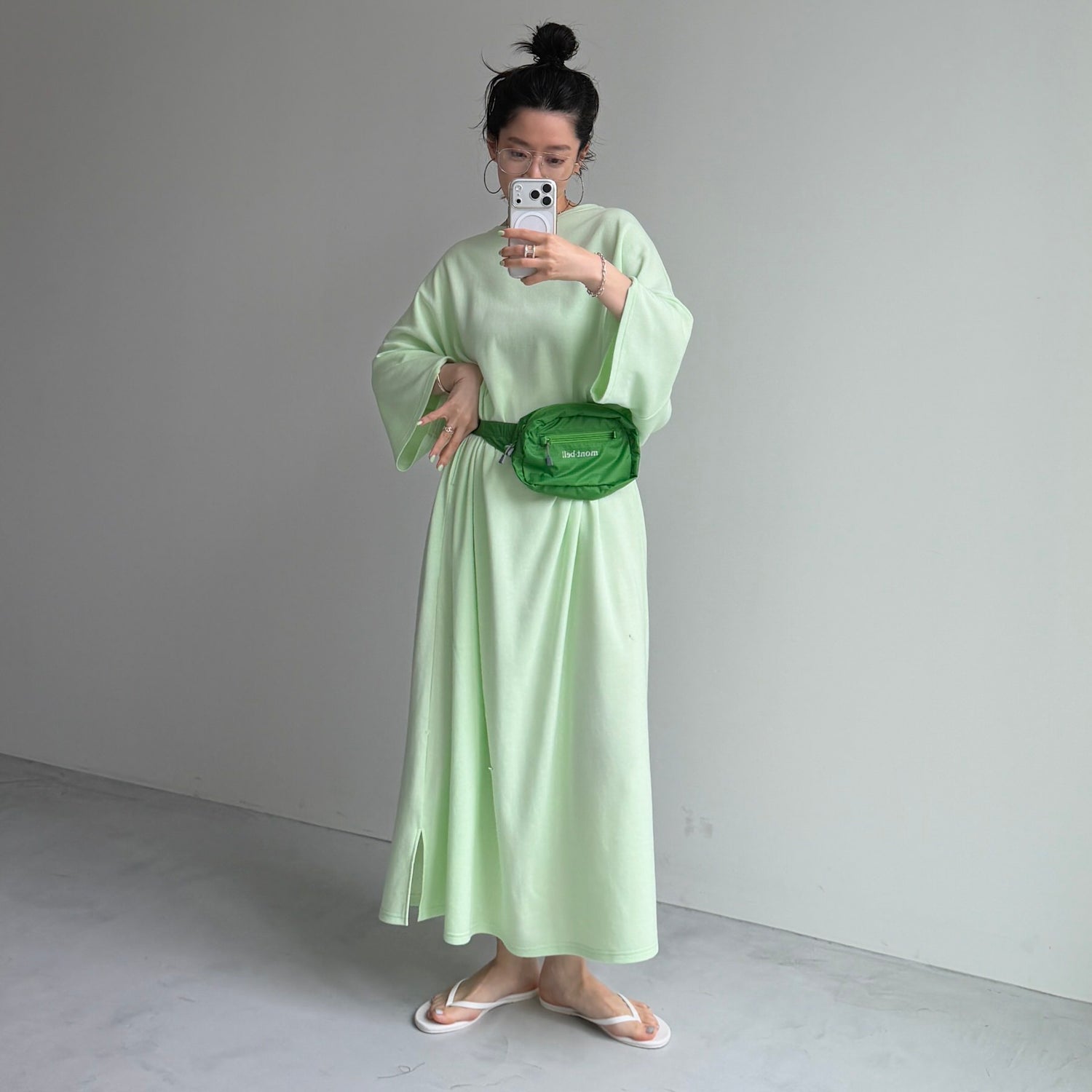 HANSODE super loose light sweatee one piece / mint [3size]