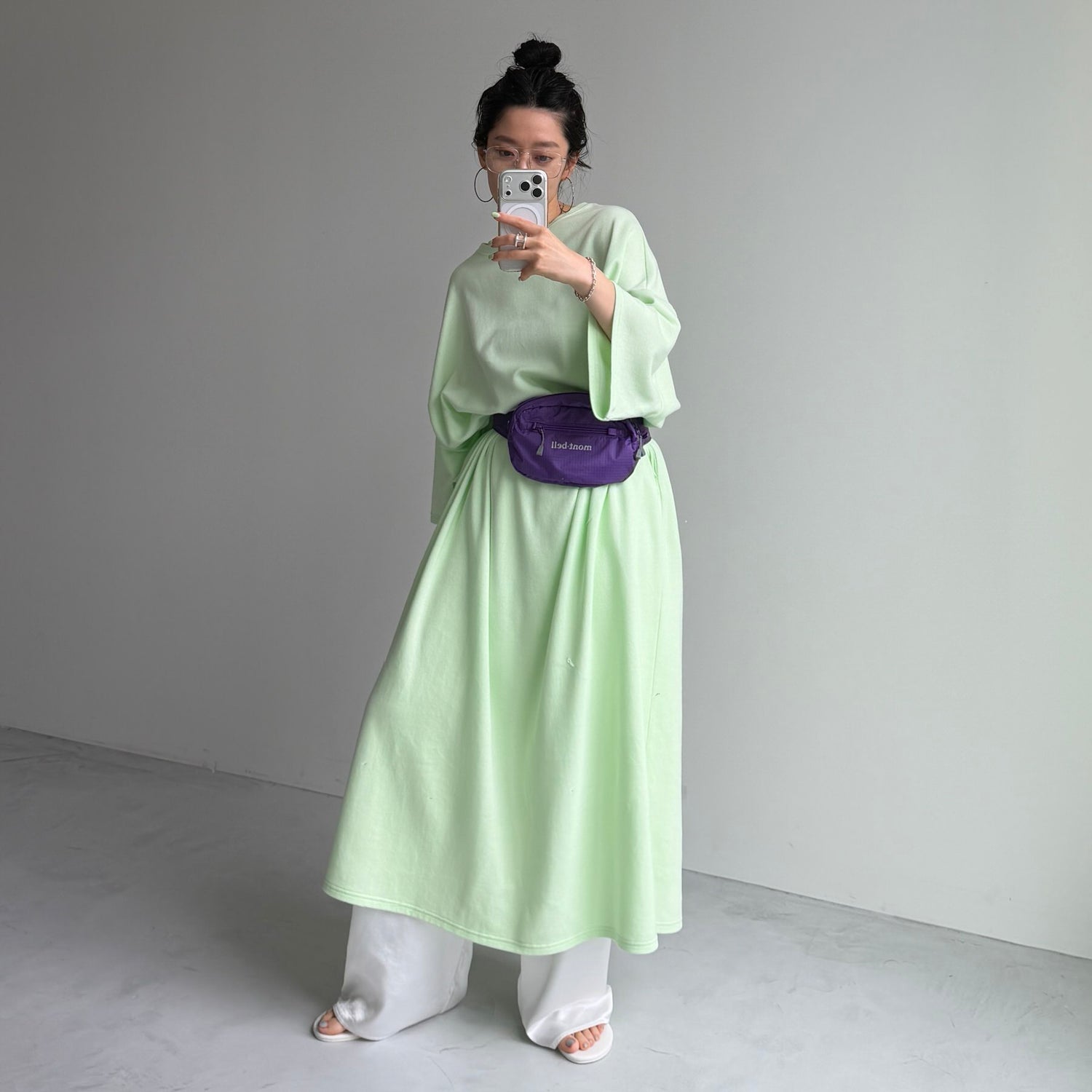 HANSODE super loose light sweatee one piece / mint [3size]