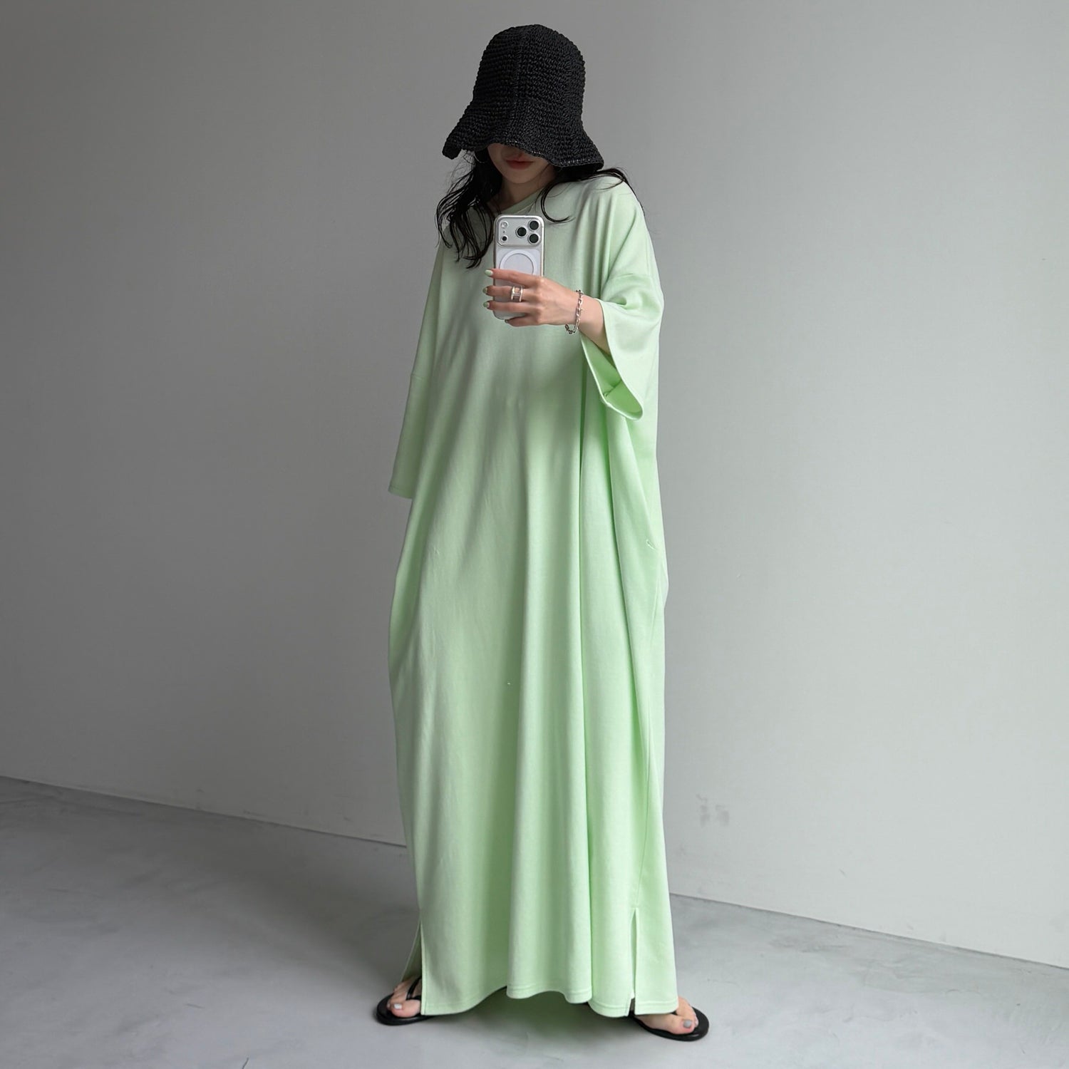HANSODE super loose light sweatee one piece / mint [3size]