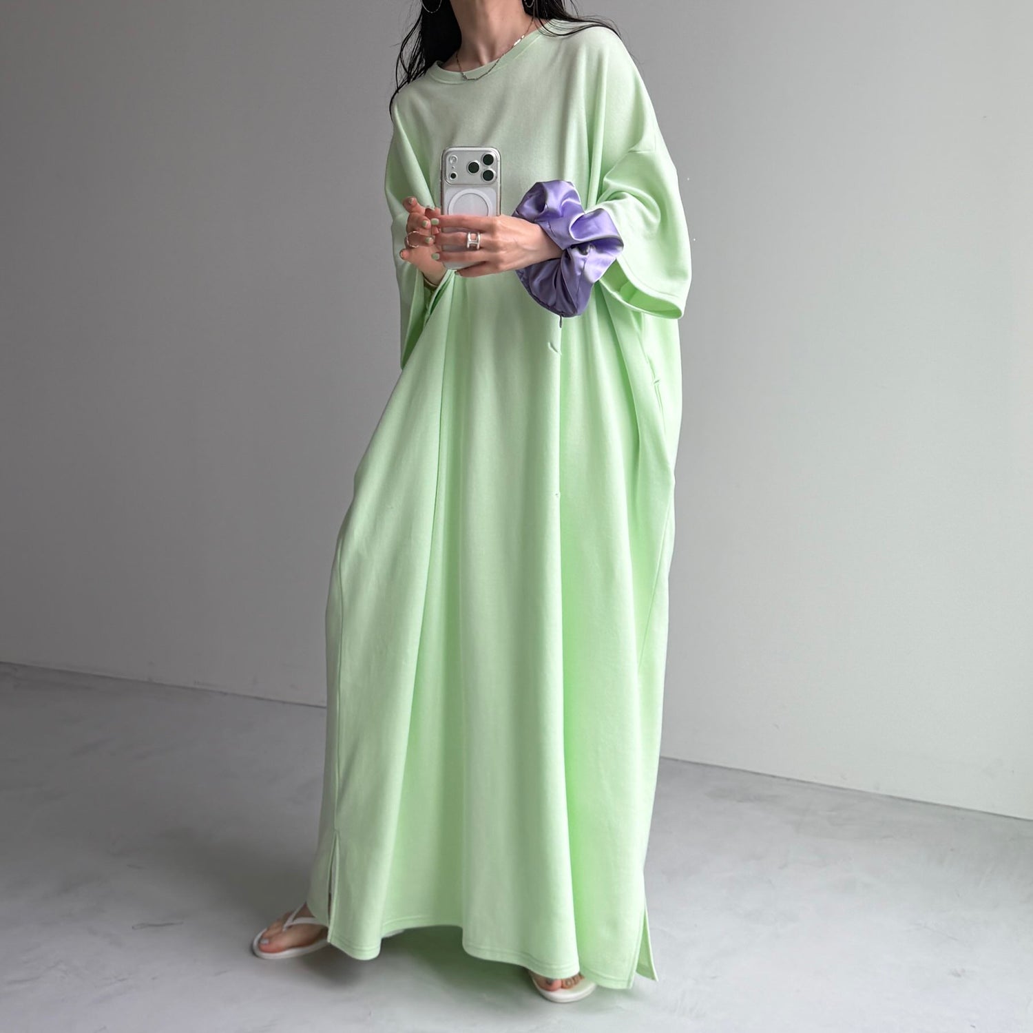 HANSODE super loose light sweatee one piece / mint [3size]