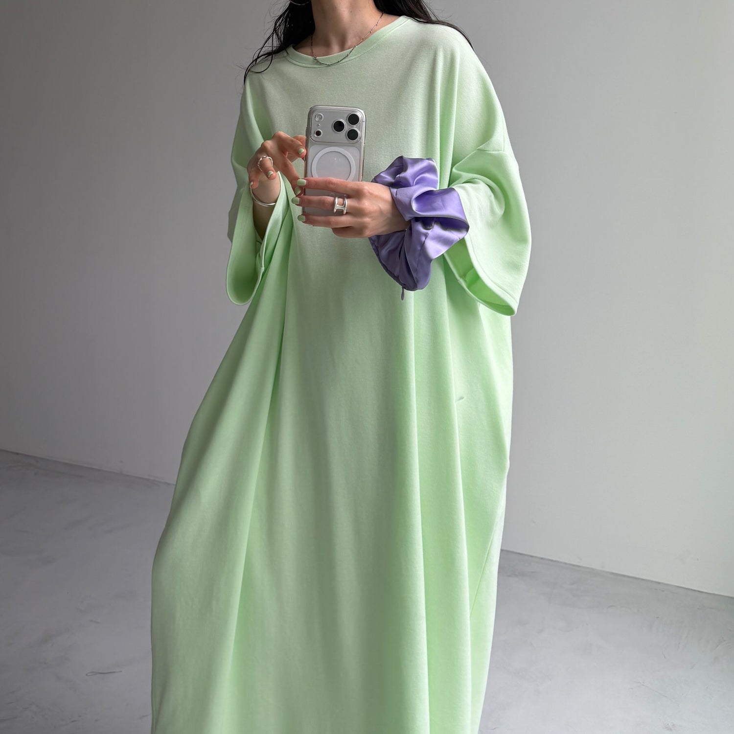 HANSODE super loose light sweatee one piece / mint [3size]