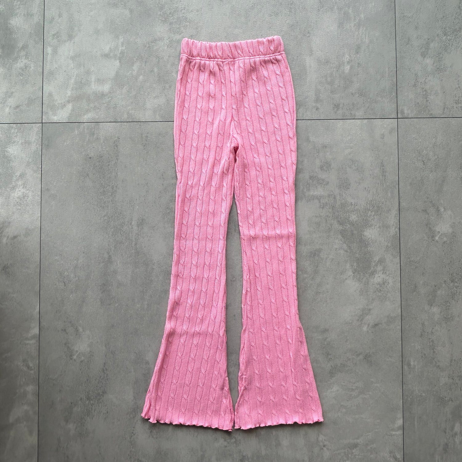 【SAMPLE】knit flare pants / pink