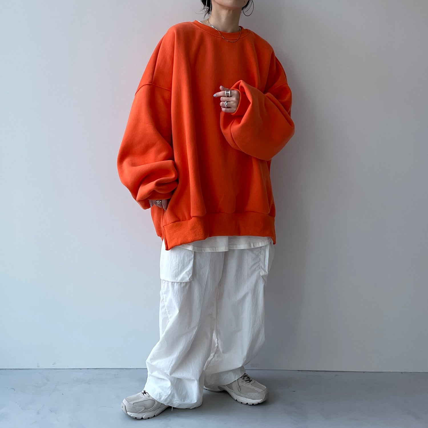 perfect silhouette super over sweat / orange