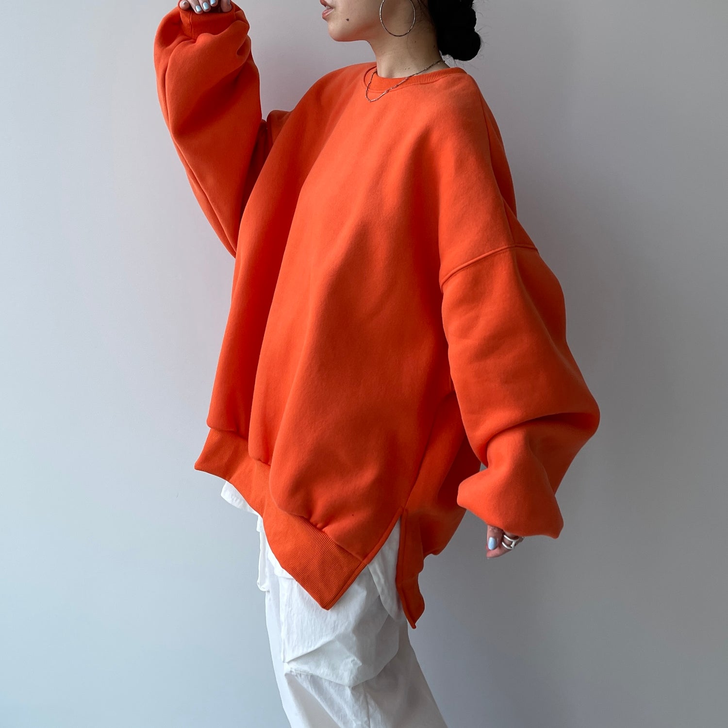 perfect silhouette super over sweat / orange