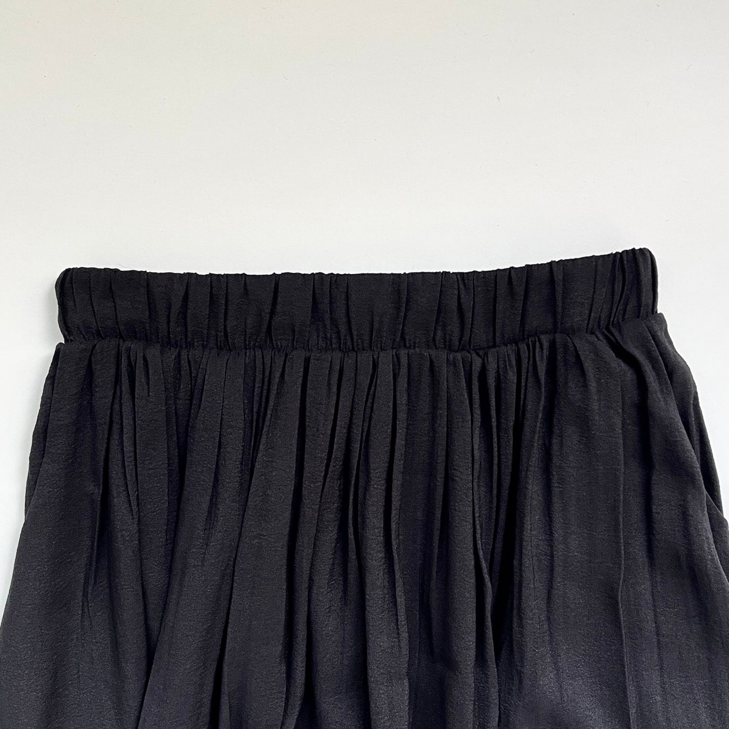 【SAMPLE】long volume pleats skirt / black