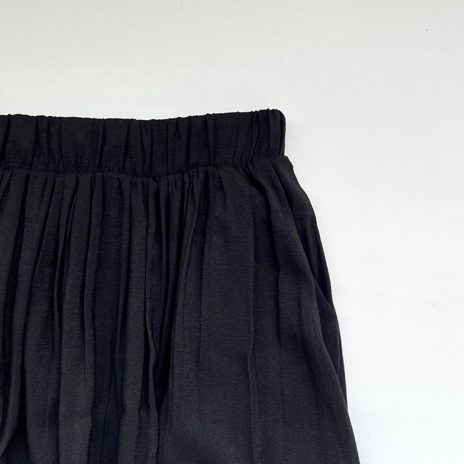 【SAMPLE】long volume pleats skirt / black
