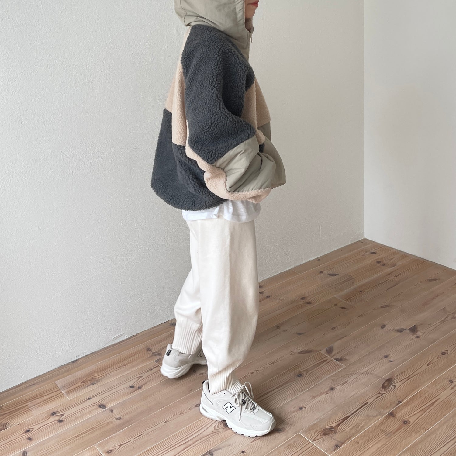 relax knit pants / ivory