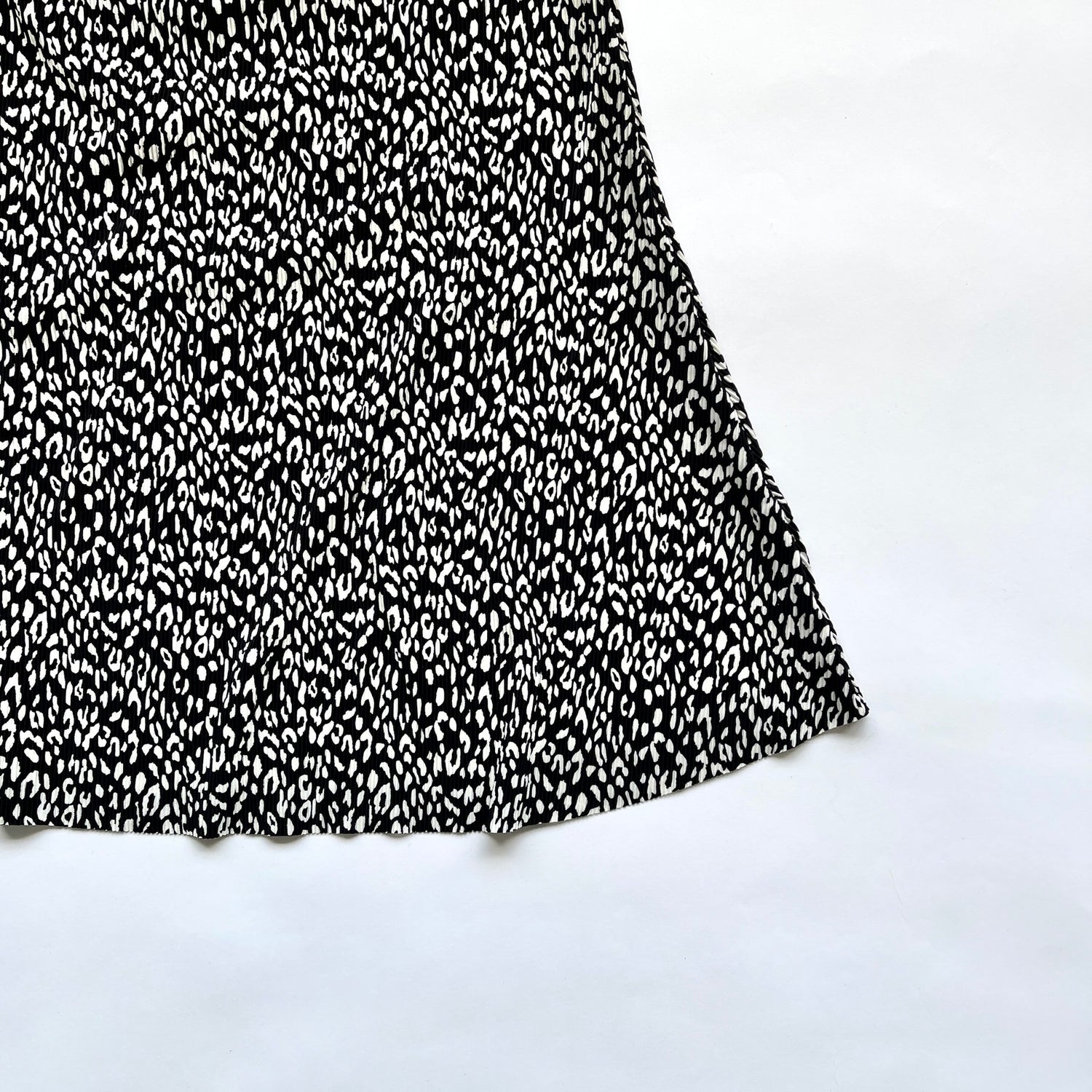 【SAMPLE】leopard pleats skirt / black