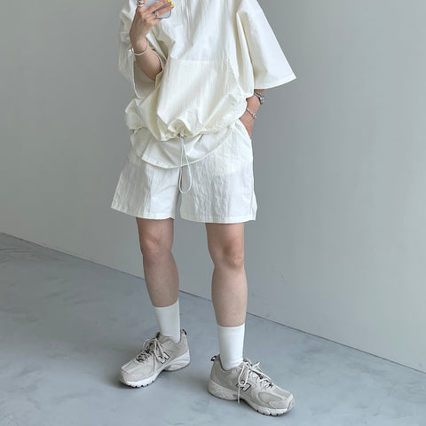 nylon half pants / ivory