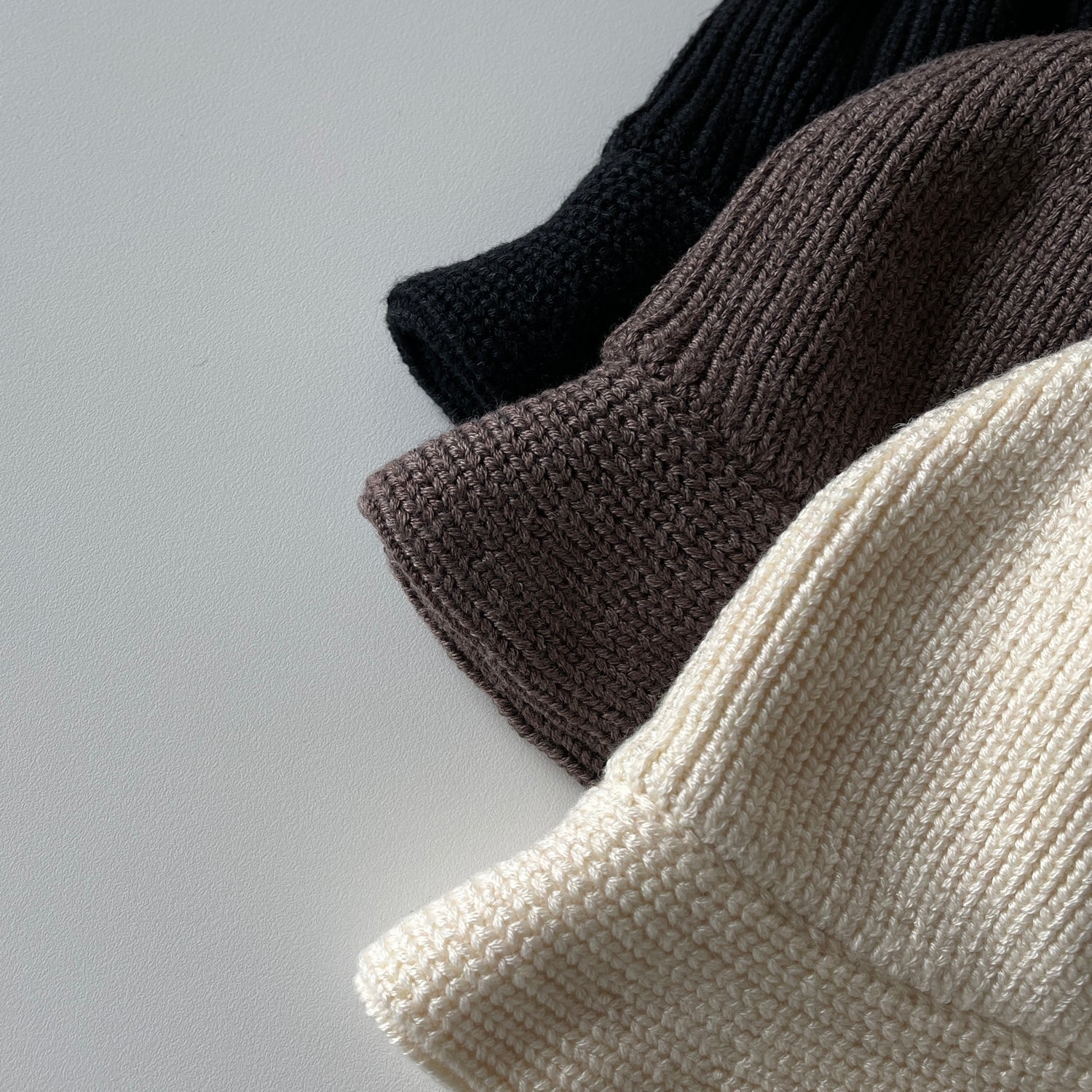 daily daily knit bucket hat / black