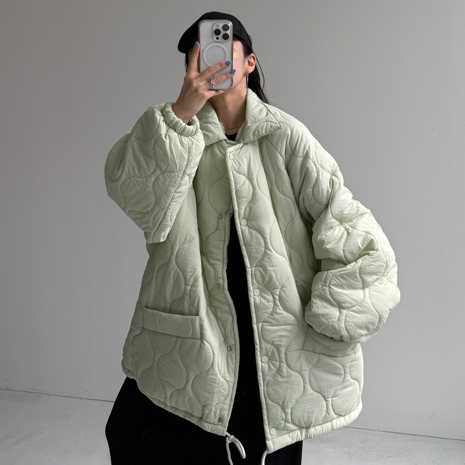 WATA AME quilting jacket / green