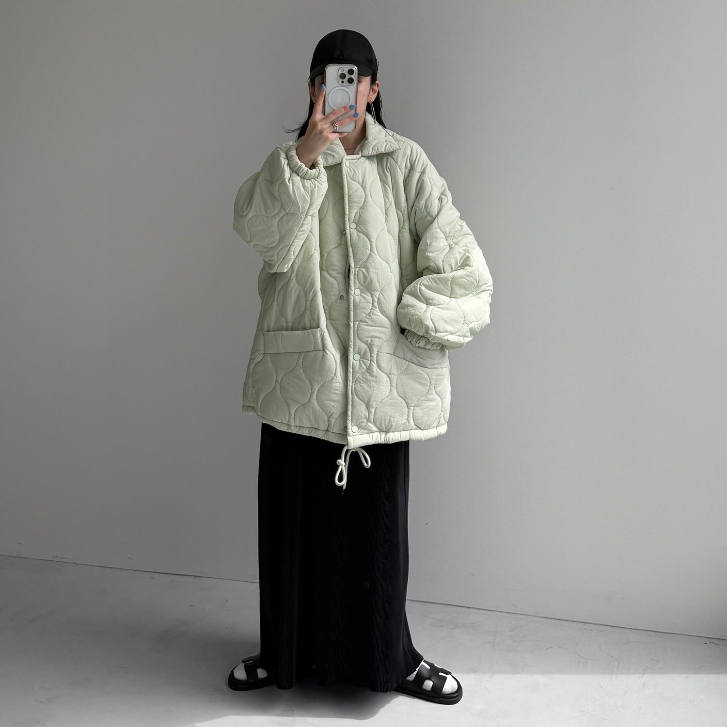 WATA AME quilting jacket / green