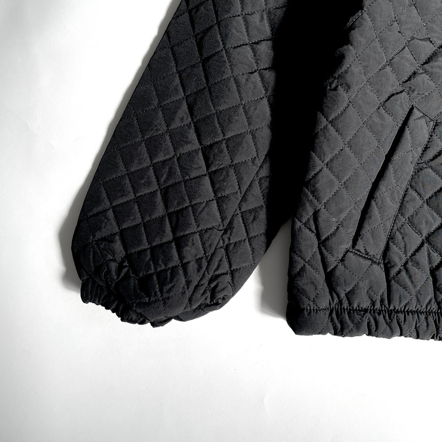 【SAMPLE】big collar quilting jacket  / black
