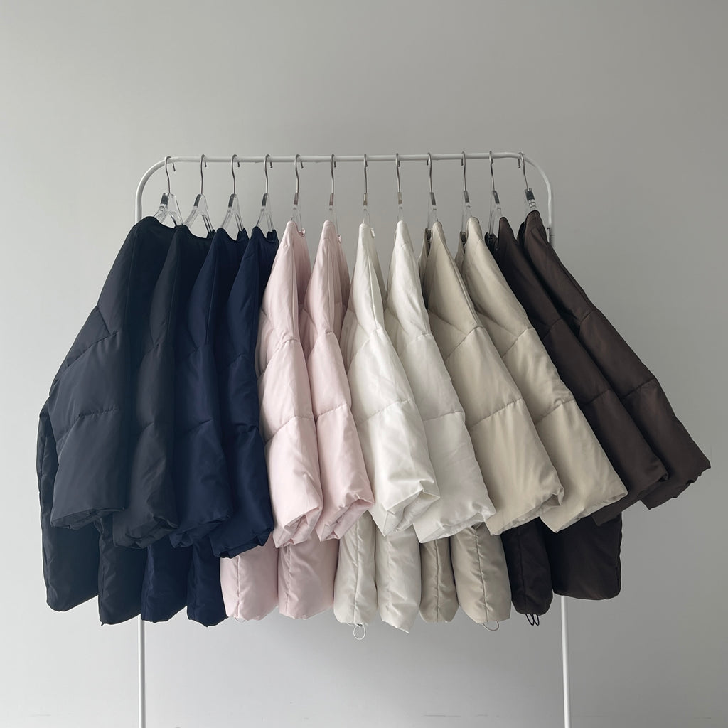 m*.様 wee9s パーフェクトシルエットダウン ベージュ マフラー付き 完売 選べるポケット】perfect silhouette down / ivory （パーフェクト