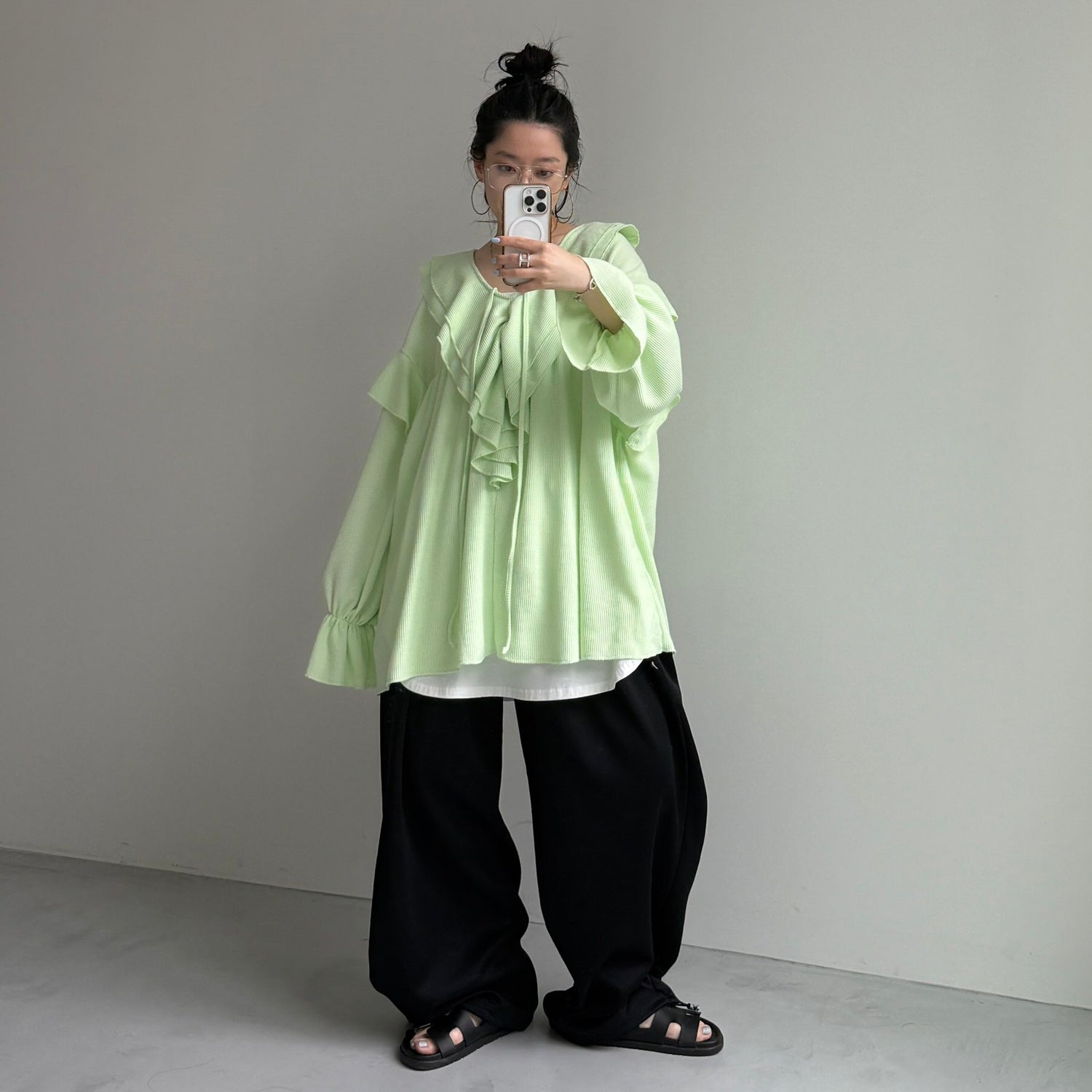 super loose sweat pants / black