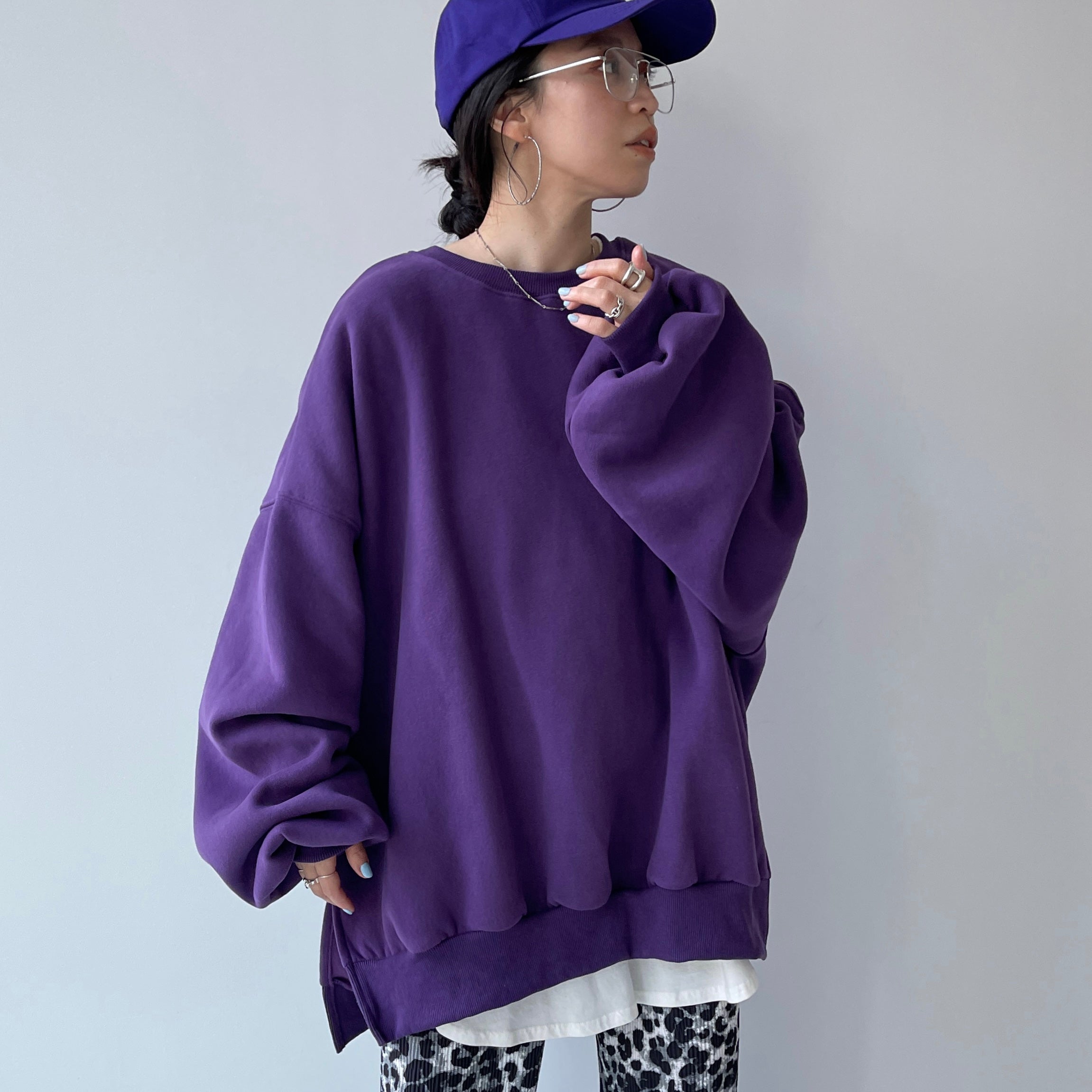 perfect silhouette super over sweat / purple | wee9s