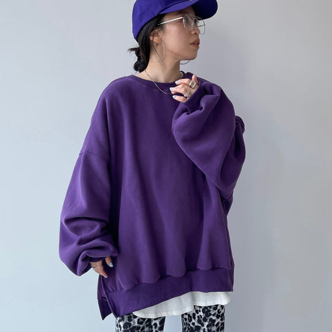 perfect silhouette super over sweat / purple