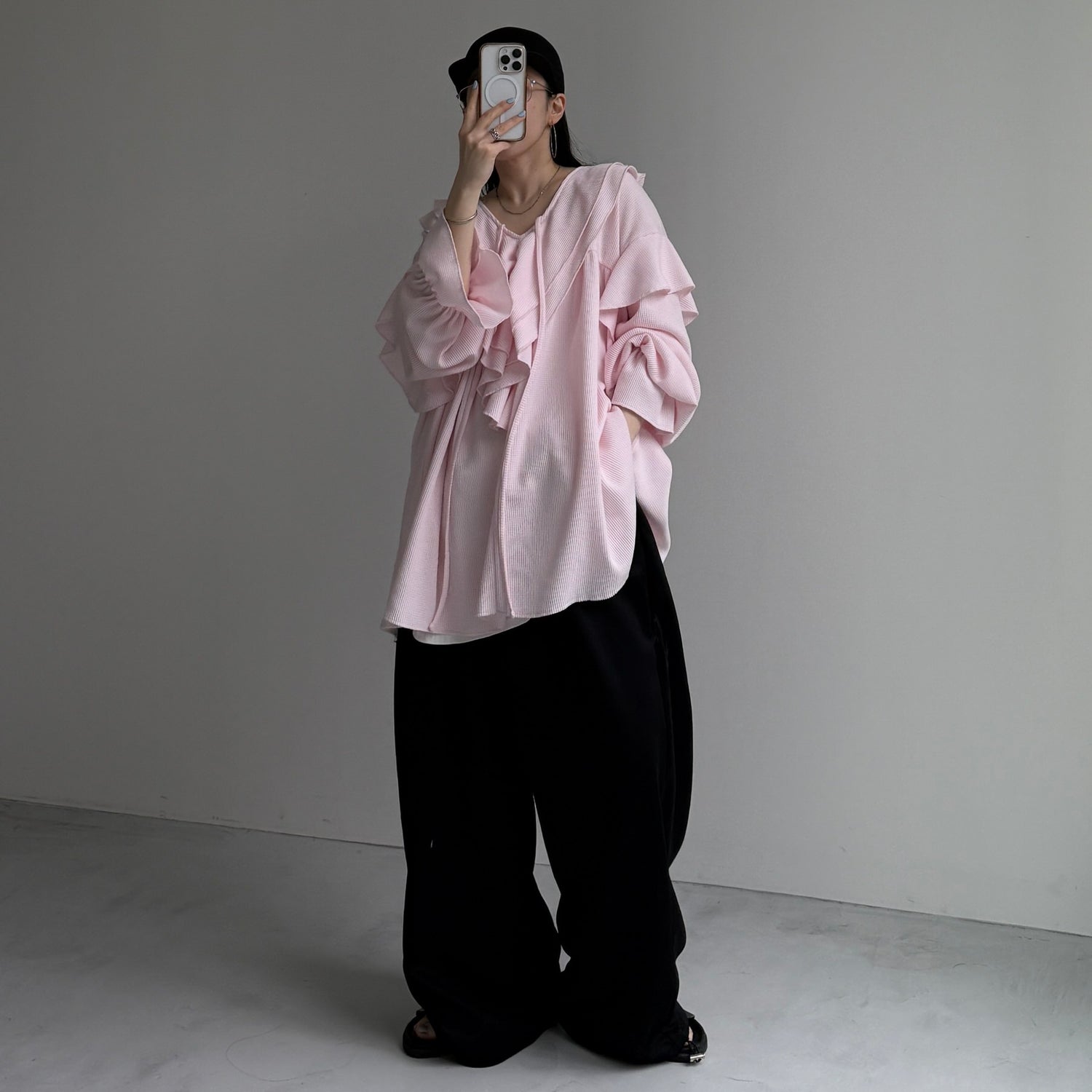 super loose sweat pants / black