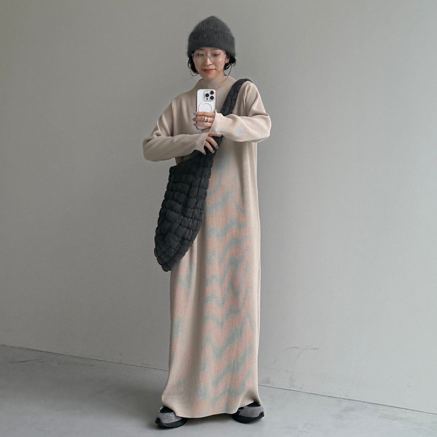 daily daily super stretch pleats one piece / ivory [FREE or LONG]プチハイ