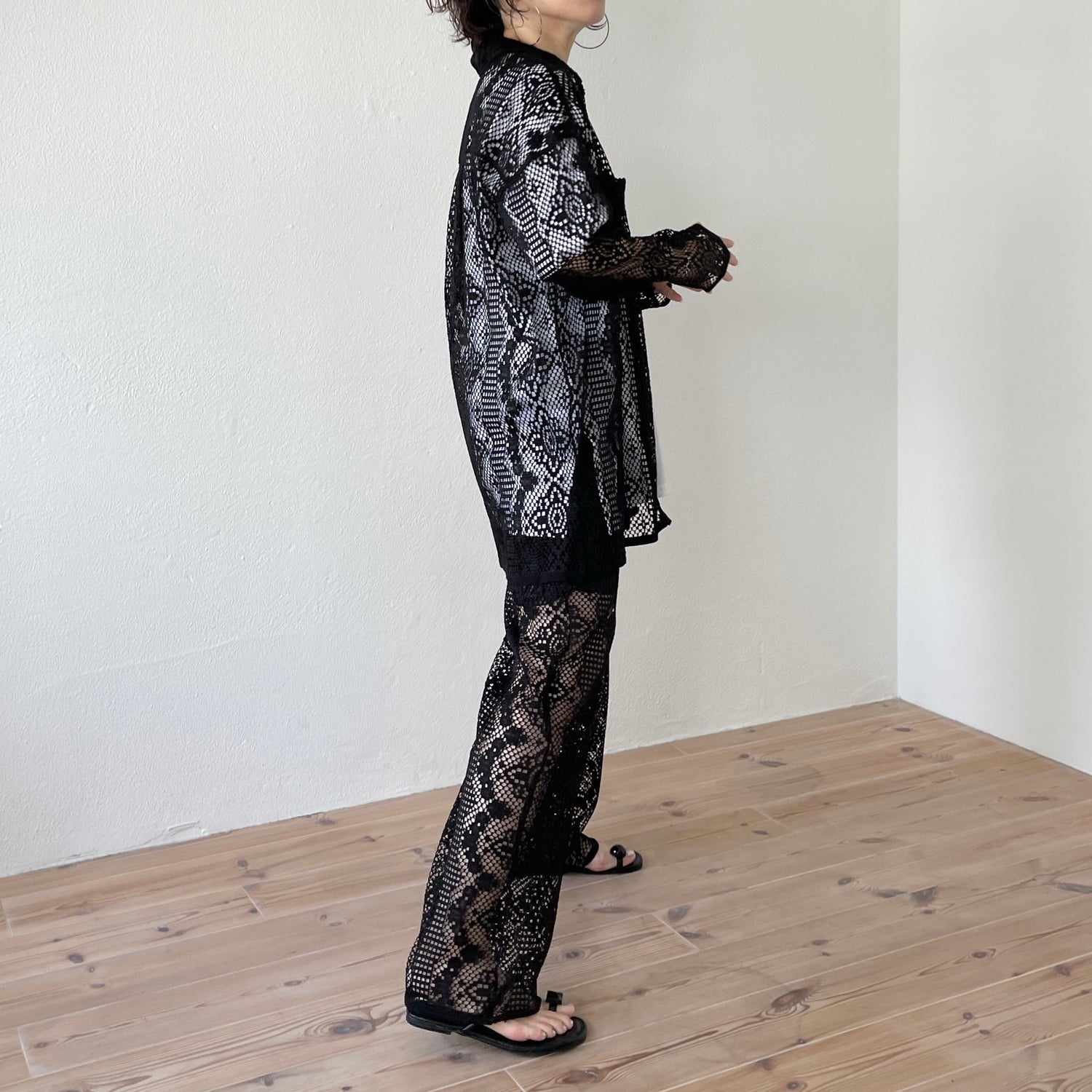 【SAMPLE】lace leggings inner pants / black