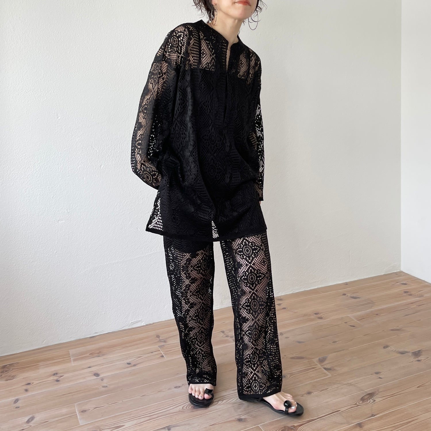 lace leggings inner pants / black | wee9s | ウィークス