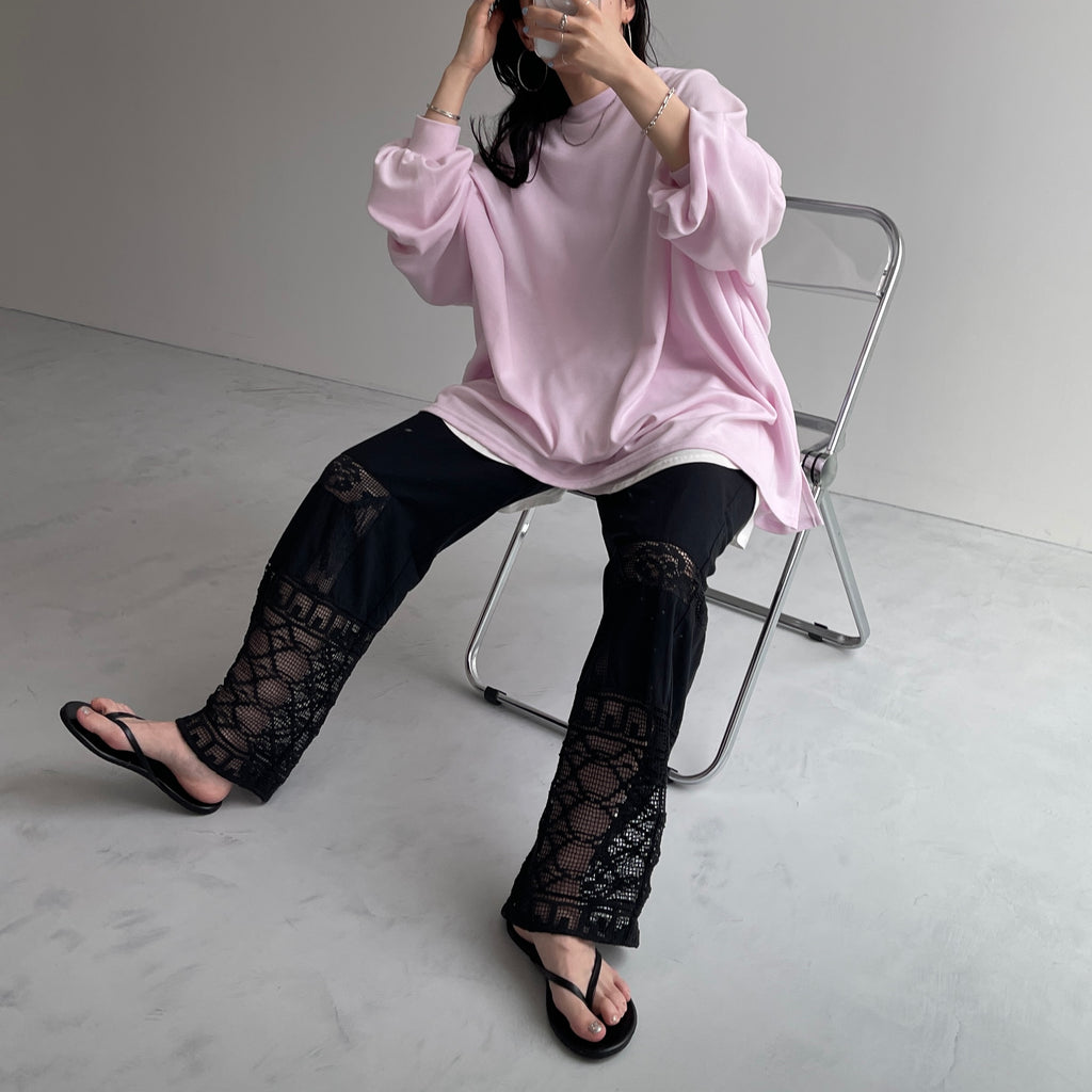 vintage like lace pants / black[FREE or LONG] | wee9s