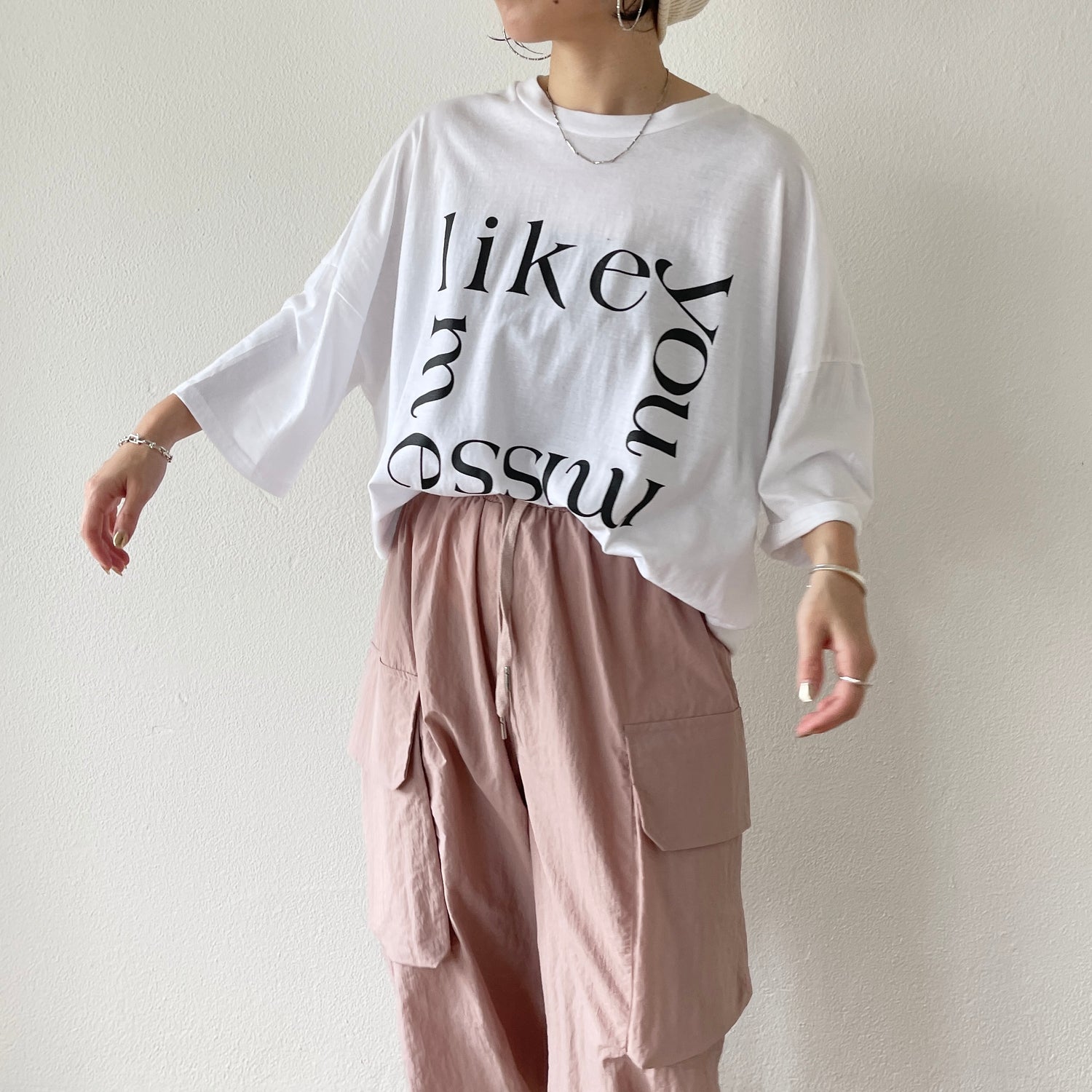 super loose cargo shaka pants / pink