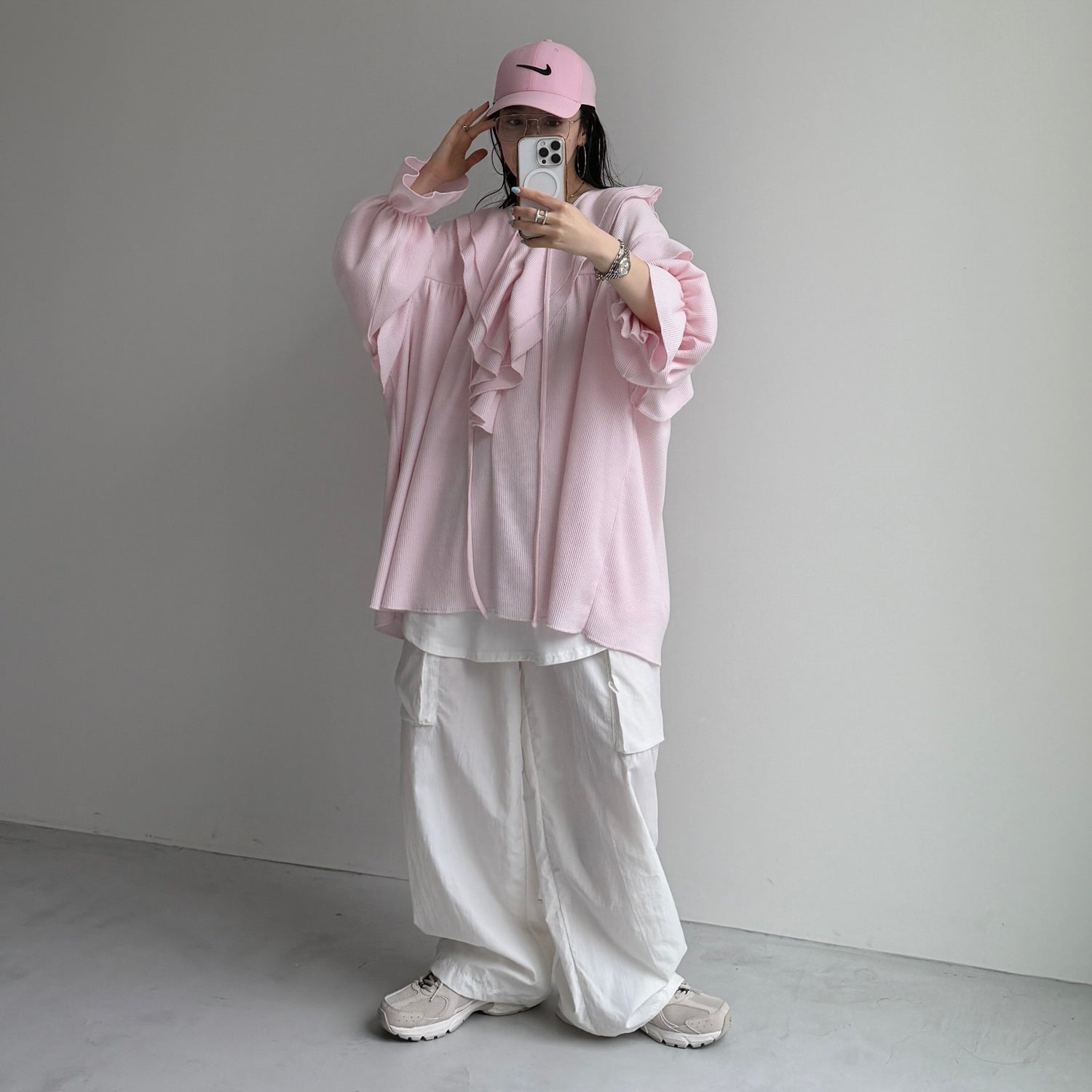 WAFFRILL TOPS / baby pink