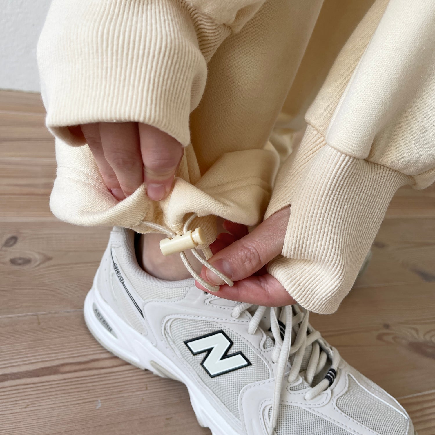 high neck half zip up sweat all in one / ivory （ハイネックハーフ 