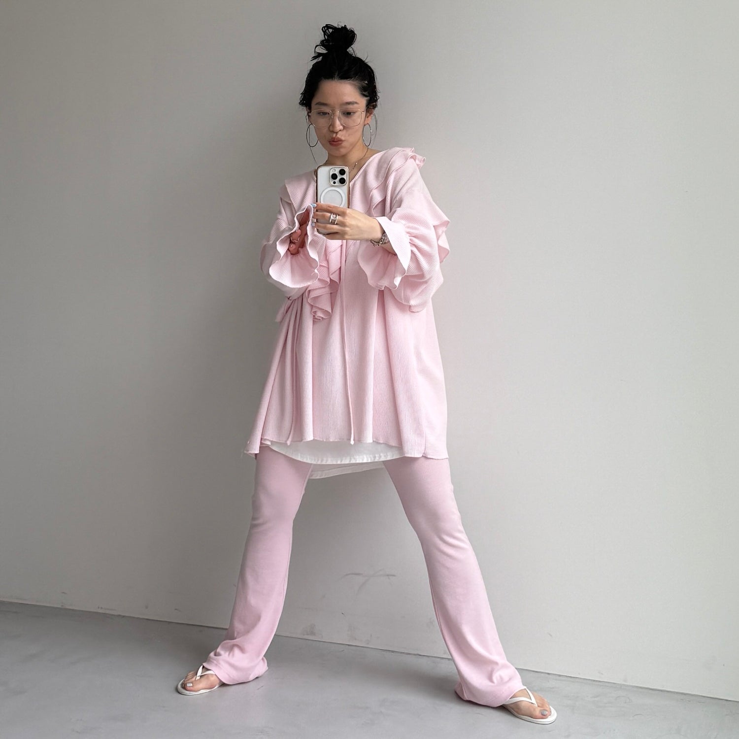WAFFRILL TOPS / baby pink