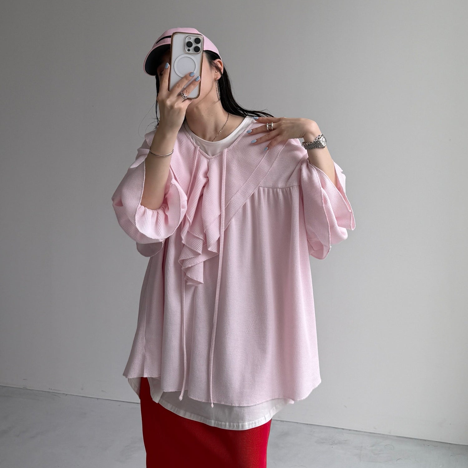 WAFFRILL TOPS / baby pink